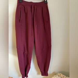 Libin Men’s Maroon Drawstring Jogger Pants